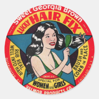 Sticker Rond Sweet Georgia Brown