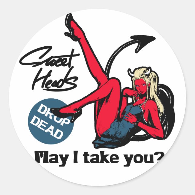 STICKER ROND SWEET HEADS #HG (Devant)