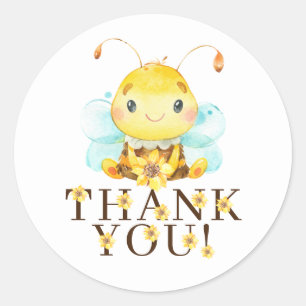 Sticker Rond Sweet Little Honey Bee Merci Favoriser