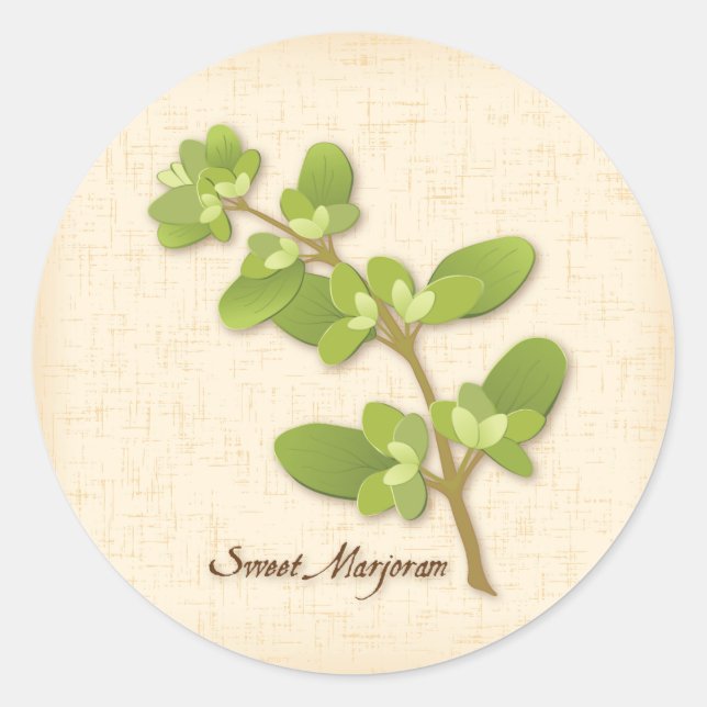 Sticker rond Sweet Marjoram (Devant)
