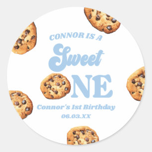 Sticker Rond Sweet One Cookies et Lait 1er anniversaire fête