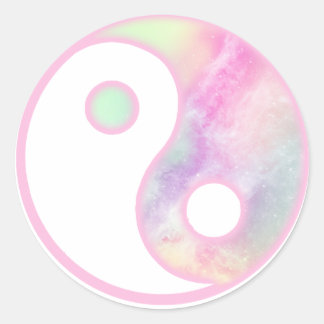 Sticker Rond Sweet Pastel Yin Yang