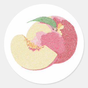 Sticker Rond Sweet Peaches