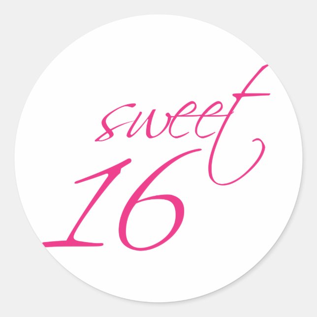 Sticker Rond Sweet sixteen (Devant)
