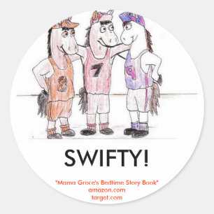 Sticker Rond SWIFTY ! , "livre d'histoire pour endormir de
