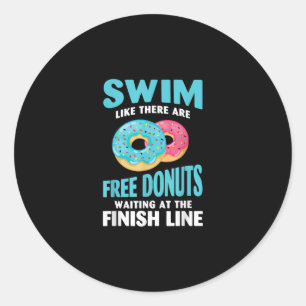 Sticker Rond Swimming Lover