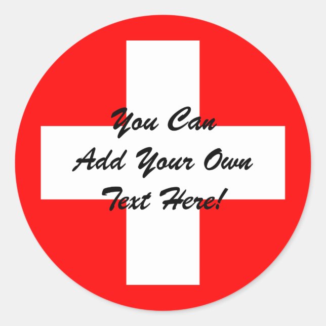 Sticker Rond Swiss Flag I (Devant)