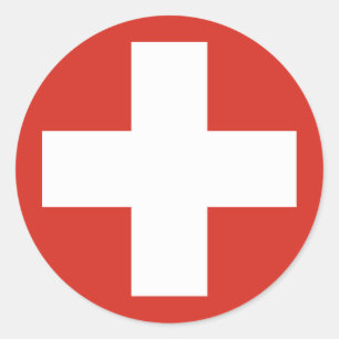 Sticker Rond Switzerland country flag roundel