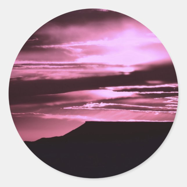 Sticker Rond SWRoseMesaSunset (Devant)