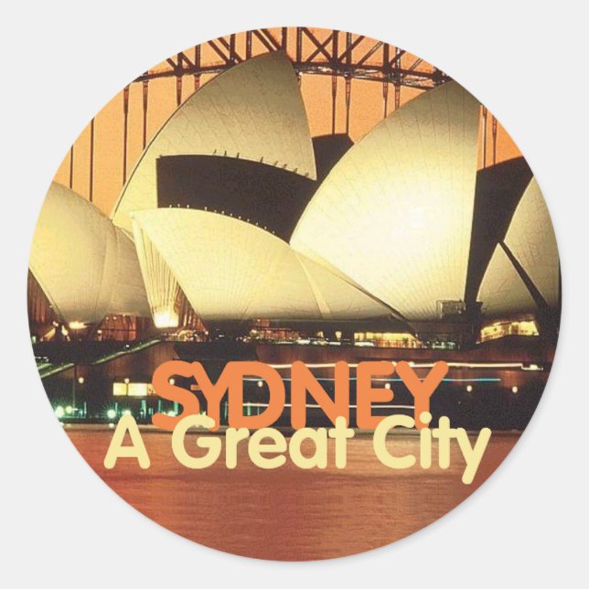 Sticker Rond SYDNEY Australie (Devant)