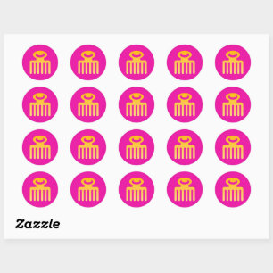 Sticker Rond Symbole Adinkra (Beauté)