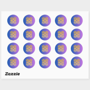 Sticker Rond Symbole Adinkra (résistance)