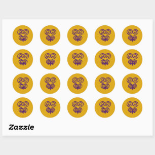 Sticker Rond Symbole Adinkra (Sankofa)