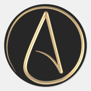 Sticker Rond Symbole athée