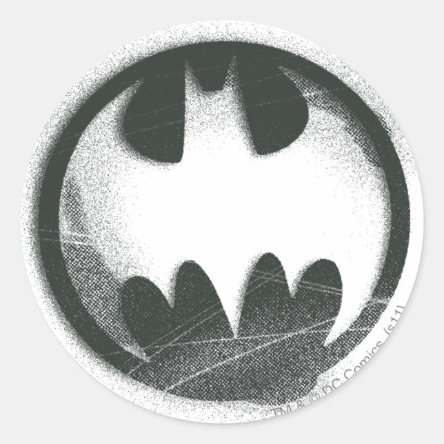 Sticker Rond Symbole Batman | Logo des symboles de pulvérisatio (Devant)