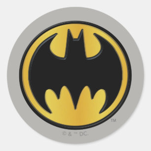 Sticker Rond Symbole Batman   Logo rond classique