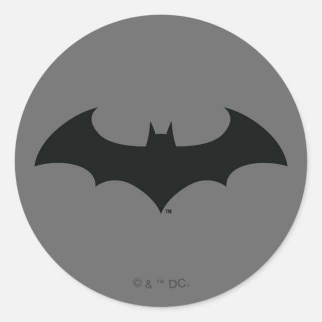 Sticker Rond Symbole Batman | Logo Simple Bat Silhouette (Devant)