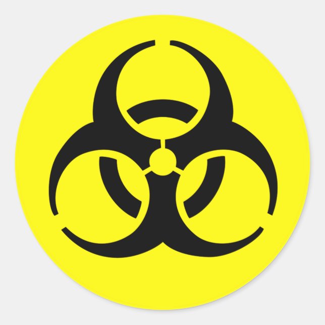 Sticker Rond Symbole BioHazard (Devant)