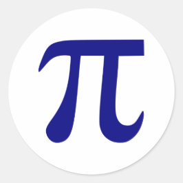 Sticker Rond Symbole bleu marine Pi
