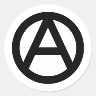Sticker Rond Symbole d'anarchie