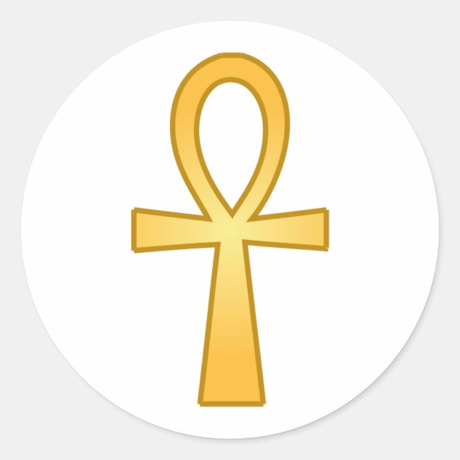 Sticker Rond Symbole d'Ankh : Art vectoriel (Devant)