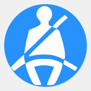 Sticker Rond Symbole de ceinture de sécurité