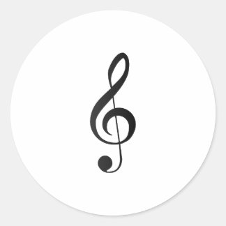 Sticker Rond symbole de clef triple