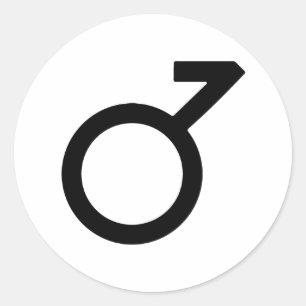 Sticker Rond Symbole de genre demigarçon