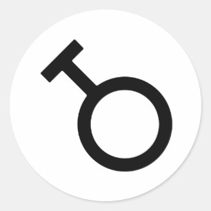 Sticker Rond Symbole de genre Travesti