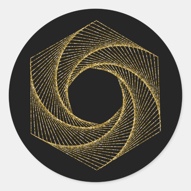Sticker Rond Symbole de géométrie sacrée (Devant)