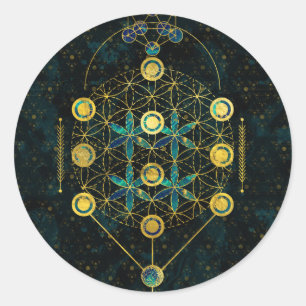 Sticker Rond Symbole de géométrie sacrée décorative