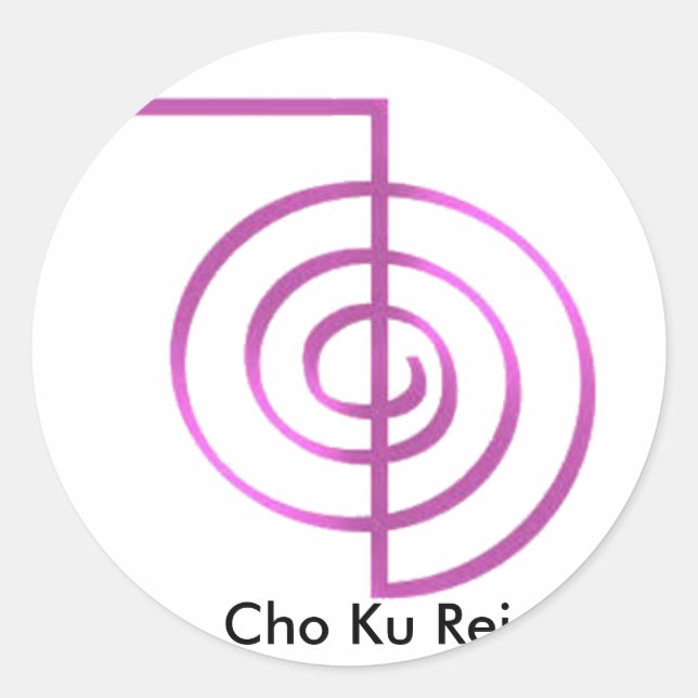 Sticker Rond Symbole de guérison Cho Ku Rei Reiki (Devant)