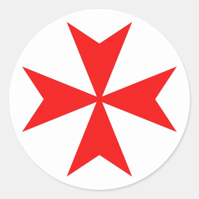 Sticker Rond symbole de la croix-rouge (Devant)