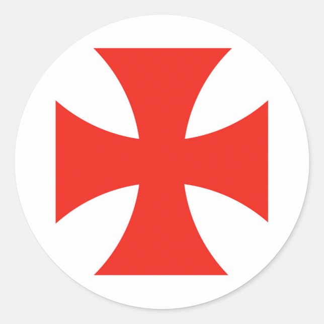 Sticker Rond symbole de la croix-rouge (Devant)