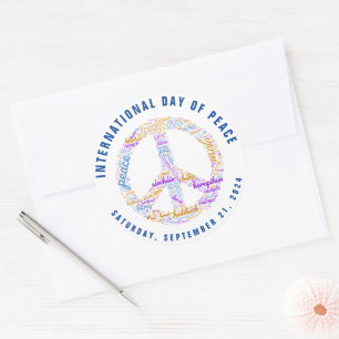 Sticker Rond SYMBOLE DE LA JOURNÉE DE LA Paix MONDIALE