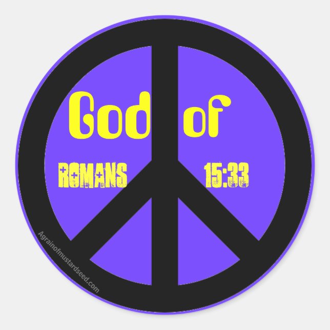 Sticker Rond Symbole de la paix (Devant)