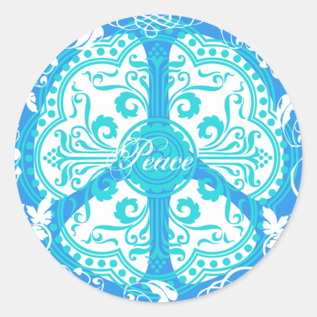 STICKER ROND SYMBOLE DE LA PAIX (Devant)