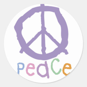 STICKER ROND SYMBOLE DE LA PAIX