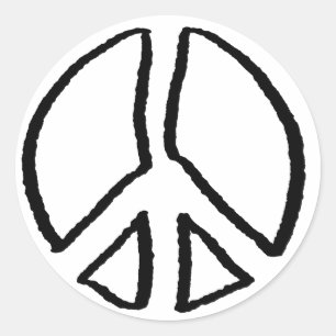 STICKER ROND SYMBOLE DE LA PAIX