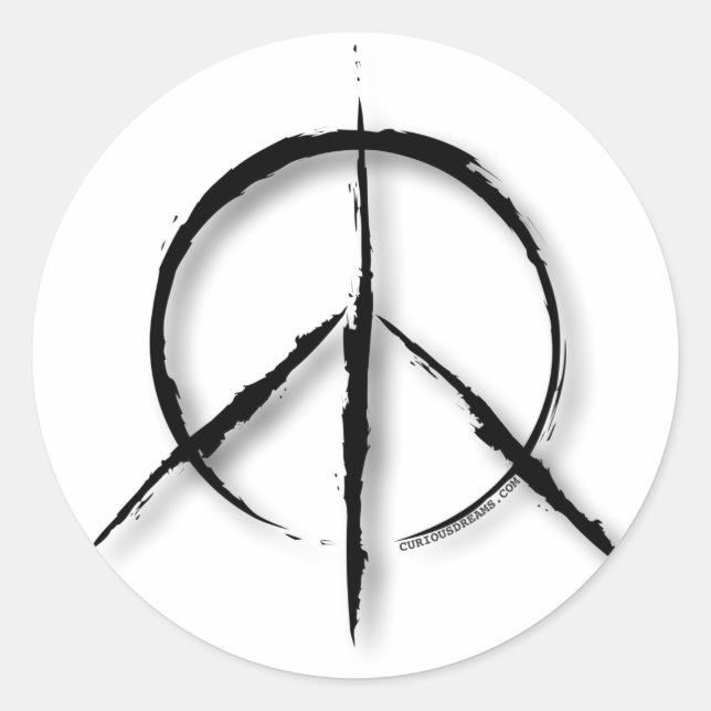 STICKER ROND SYMBOLE DE LA PAIX BRUNI-1 (Devant)