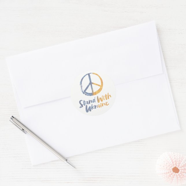Sticker Rond Symbole de la PAIX - Liberté (Enveloppe)