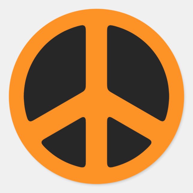 STICKER ROND SYMBOLE DE LA PAIX ORANE (Devant)