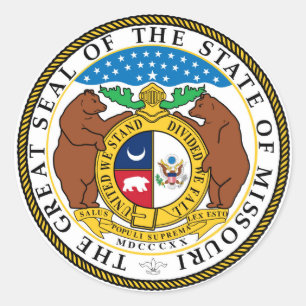 Sticker Rond Symbole de la république de l'Amérique du Missouri