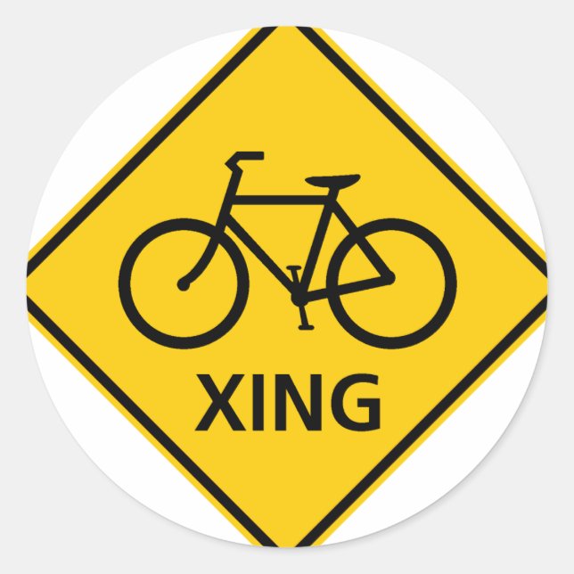 STICKER ROND SYMBOLE DE LA ROUTE DU PARCOURS DE VÉLO (Devant)