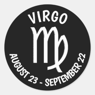Sticker Rond Symbole de la Virgo