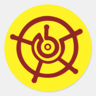 Sticker Rond Symbole de l'ancien halo