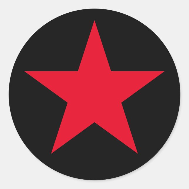 Sticker Rond Symbole de l'Étoile rouge de l'Armée patriotique (Devant)