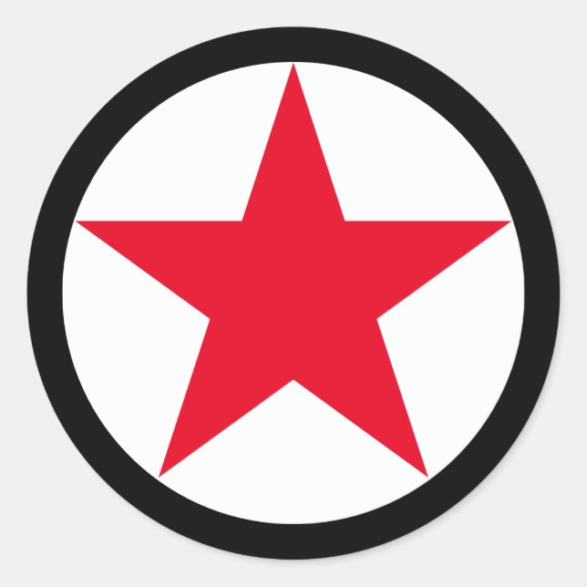 Sticker Rond Symbole de l'Étoile rouge de l'Armée patriotique (Devant)