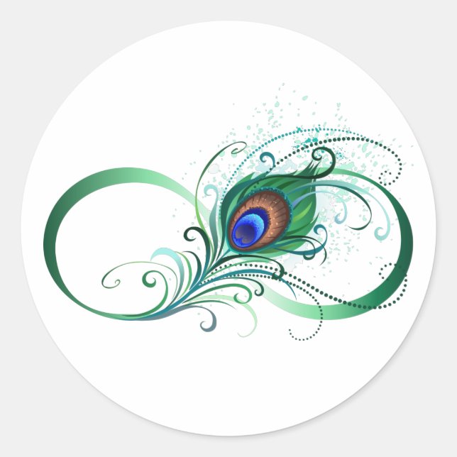 Sticker Rond Symbole de l'Infinity (Devant)