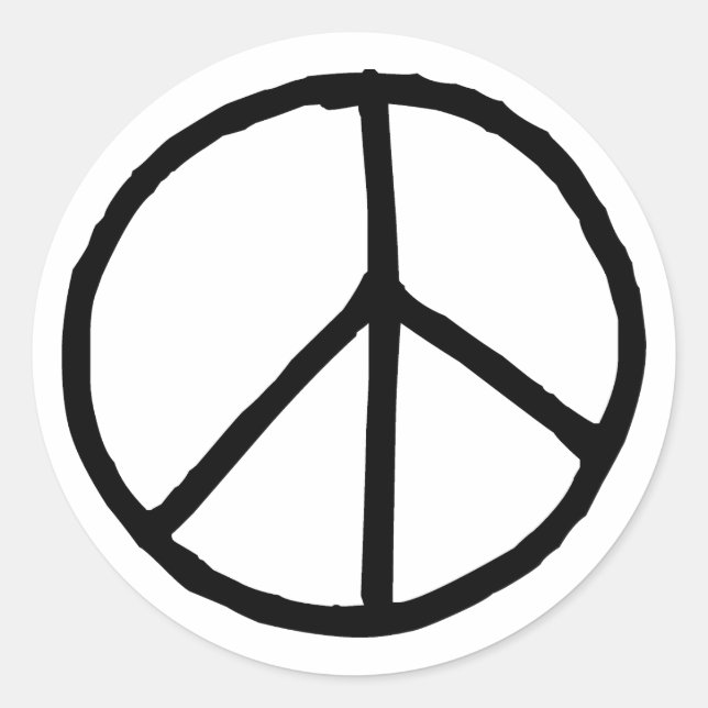 Sticker Rond Symbole de paix (Devant)